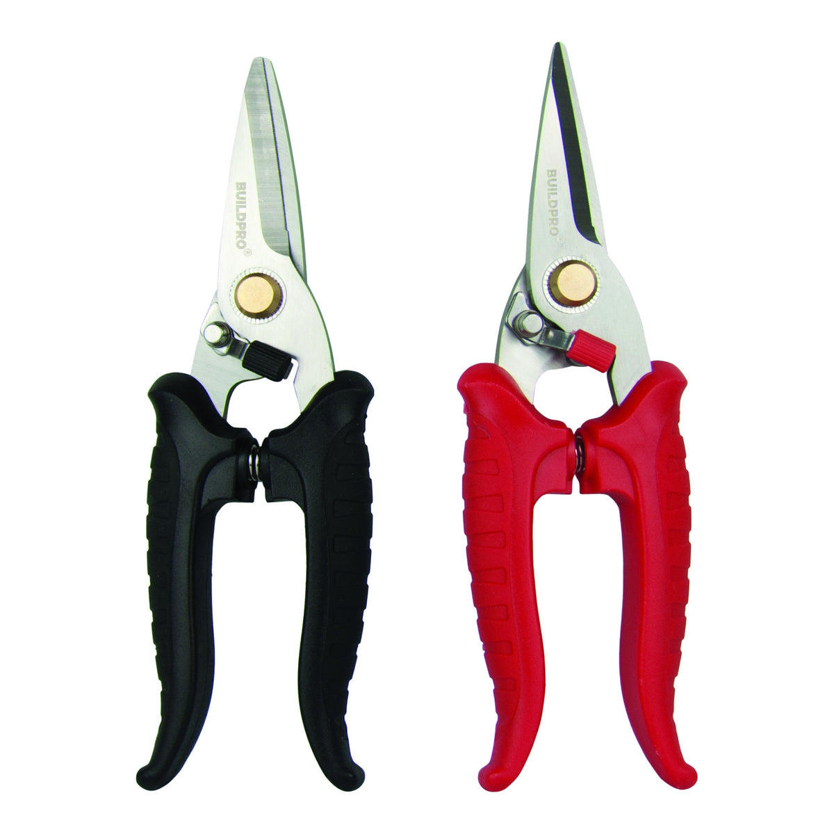 BuildPro Gator All-Purpose Snips 185mm in black and red